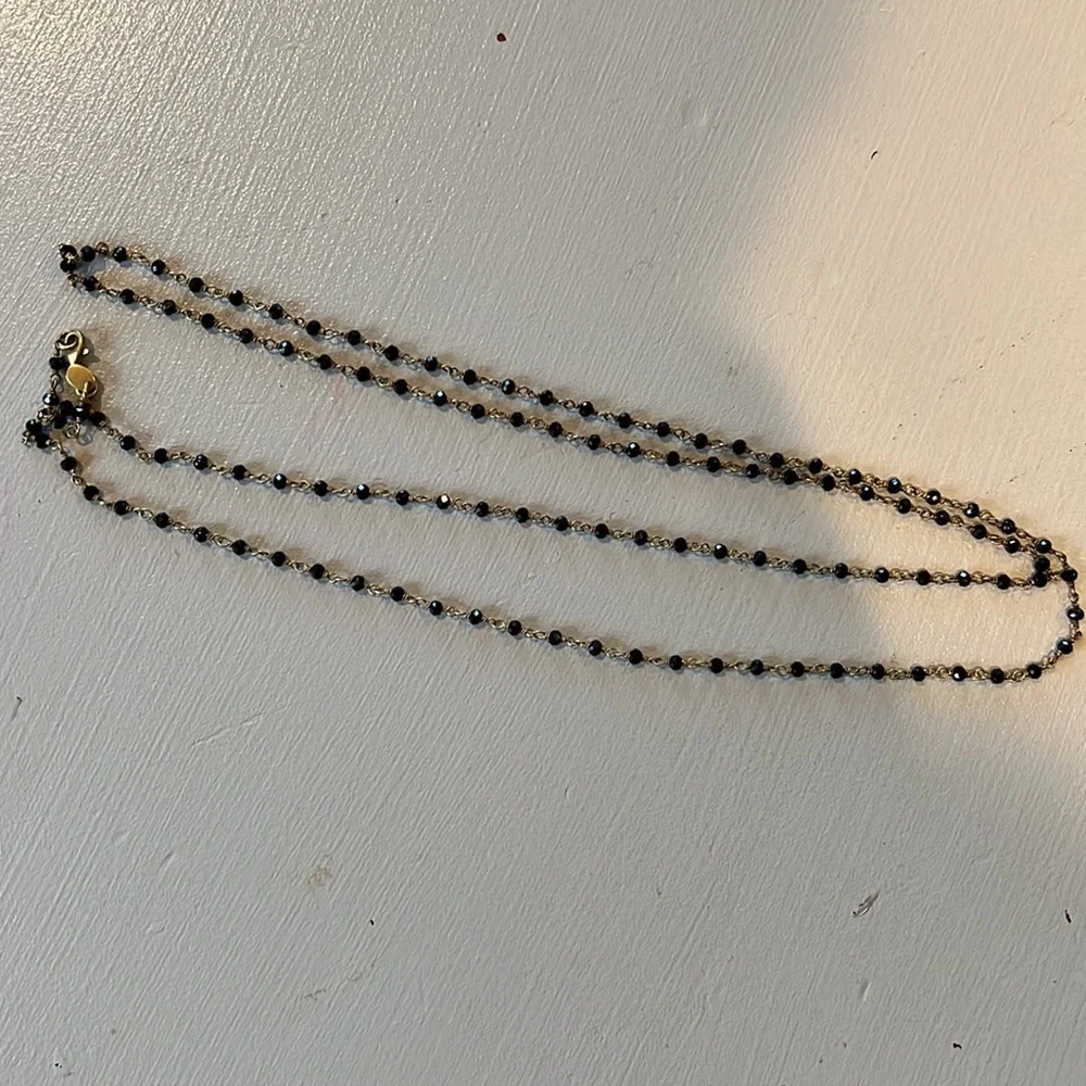 Black/gold jeweled necklace - Picture 5 of 5